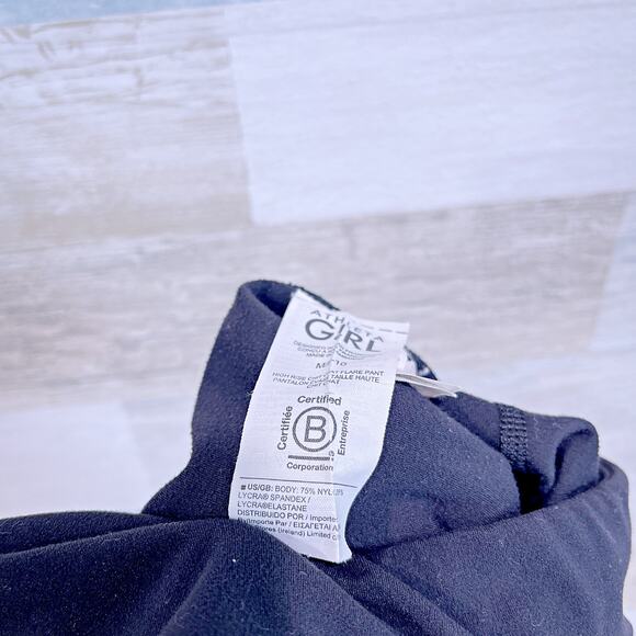 Athleta Girl High Rise Chit Chat Flare Pant Black Yoga Gym Girls Medium 8 10 - Picture 6 of 9